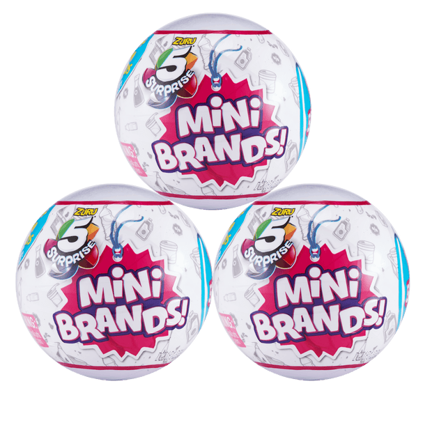 Mini Brands NEW Mystery Capsule Collectible Toy (3 Pack) by ZURU